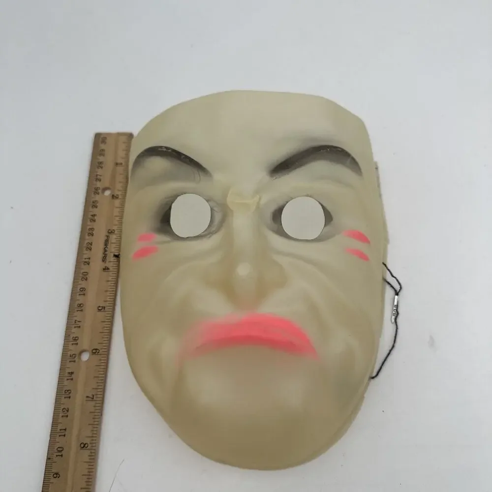 Lot of 3 Vintage Halloween Masks Transparent Plastic